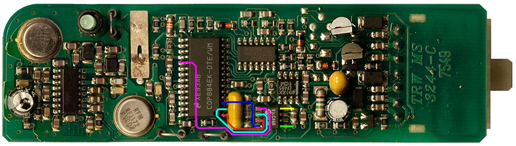 N67 pcb highlighted